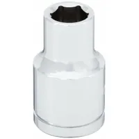 WESTWARD Socket: 1/2 in Drive Size, 13/16 in Socket Size, 6-Point, Std, Chrome
