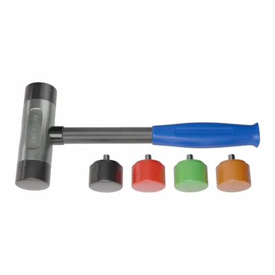 AMERICAN Replaceable Tip Hammer: Urethane, 2 lb Head Wt, 2 in Tip Dia, 14 1/2 in Overall Lg - Rubber-Tip Hammers