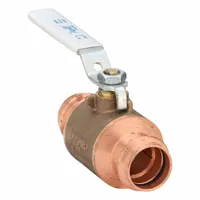 APOLLO Manual Two-Way Ball Valve: 1 in Size, Bronze, Straight, Press x Press, Full Port Ball Port (MPN 77WCLF10501)