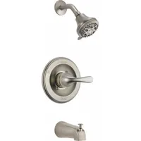 DELTA Tub and Shower Faucet: Classic Collection, 1.75 gpm Fixed Showerhead Flow Rate, NPT (MPN T13420-SS)
