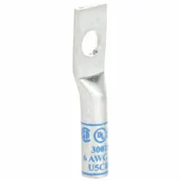 Compression Lugs: 1/4 in Stud Size, 6 AWG For Wire Sizes, Stranded Wire Type, Std, Copper (MPN 30015)