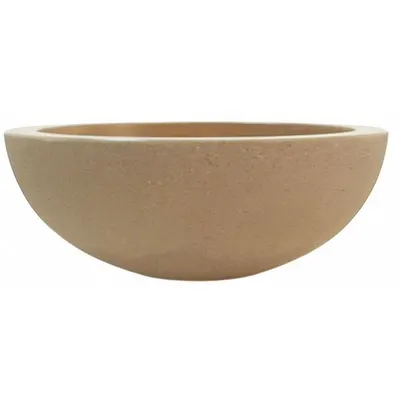 WAUSAU TILE Round Planter Bollard, Beige, 18 in Overall Height - Round Planter Bollards
