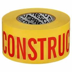 Construction Site Legend Barricade Tape, 3 in x 500 ft, Polypropylene, Black