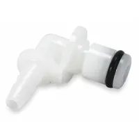Quick Connection Elbow: 90° Elbow, 1/8 in ID Size, Barbed x Barbed, Acetal, White (MPN PMC2302)
