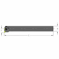 ULTRA-DEX USA Indexable Grooving and Parting Toolholder: S16R NEL3 (MPN 957-000-368)