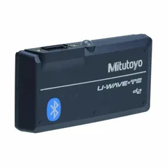 Wireless SPC data transmitter kit for calipers, featuring Bluetooth transmission protocol and IP67 rating. Battery-powered, it enables hands-free data collection in quality control, inspection, and production environments. Part of the Mitutoyo U-WAVE system.