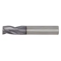 This general purpose carbide square end mill features a TiAlN coating for wear resistance and heat dissipation. With 3 flutes, a 1/2" diameter, 2" length of cut, and 4" overall length, it is suited for slotting, profiling, and contouring operations on steel, stainless steel, and cast iron.