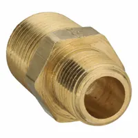 PARKER Metal Pipe Straight: Straight, 1/2 in x 3/8 in, Male NPT Threaded x Male NPT Threaded (MPN 216P-8-6)