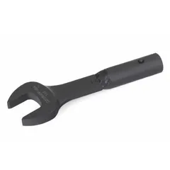 SAE open end torque wrench head with Z-shank and dual pins, designed for use with interchangeable torque wrench systems. Features a 1-7/16 inch drive size. Used for applying precise torque to fasteners in industrial maintenance, assembly, and repair applications.
