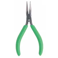 Needle Nose Plier: 1 in Max Jaw Opening, 5 in Overall Lg, 1 1/4 in Jaw Lg, 1/8 in Tip Wd, Serrated (MPN LN54BKN)