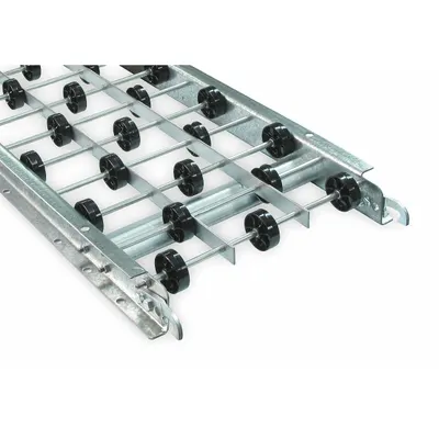ASHLAND CONVEYOR Skate Wheel Conveyor: Light-Duty, Nylon, 13 in Between Frame Wd, 15 in Overall Wd - Light-Duty Rigid-Frame Skate Wheel Conveyors