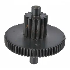 Replacement intermediate gear for hoists. Transmits motion between shafts within the hoist gear train. Used in industrial material handling applications for lifting and lowering operations.