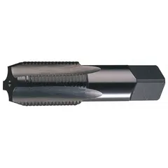 This CLEVELAND interrupted-thread pipe tap cuts internal NPS threads in pipe and conduit fittings. The semi-bottoming chamfer and 4-flute design suit through-hole and blind-hole threading in plumbing, electrical conduit, and industrial piping systems.