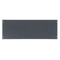 VIDEO MOUNT PRODUCTS Blank Panel: 8 Rack Units, 19 in Overall Wd, 14 in Overall Ht, Black, Steel (MPN ER8B)