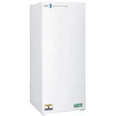 This upright freezer provides 17 cubic feet of storage capacity with a temperature range of -20°C to -15°C. It features an auto defrost method and a swing solid door with a right hinge. Suitable for general laboratory cold storage of samples and reagents.