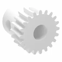 Worm Wheel: Reduction Ratio 15, Module m 0.8, Right Hand, 20° Pressure Angle, Acetal (MPN DG0.8-30R2)