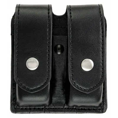HEROS PRIDE Magazine Pouch: Black, Synthetic Leather, Plain, 5 1/2 in x 1 3/8 in - Duty Equipment Pouches