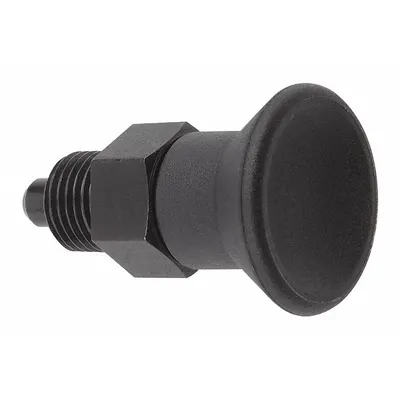 KIPP Indexing Plunger: Nonlocking, Steel, 5/16"-24 Thread - Nonlocking Short-Pin Pull-Knob Indexing Plungers