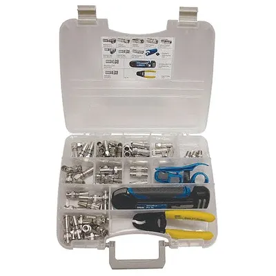 IDEAL Communications Tool Kit: 60 Total Pcs, Cutting Tools/Electrical and Telecom Tools - Communications Tool Sets