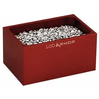 LAB ARMOR Double Red Bead Block: Aluminum, 6 in Overall Wd, 3 3/4 in Overall Lg, Bead Block (MPN 52200-RED)