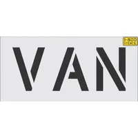 Individual Stencil: Visitor, 0.062 in Thick, 12 in Overall Ht, 67 in Overall Wd, Message (MPN 4136-012)