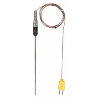 FLUKE Immersion Temperature Probe: -40°F to 500°F /-40°C to 260°C, ±1.1°C/±2°F, 6 in Probe Lg (MPN 80PK-9)
