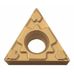 This triangle (T) indexable turning insert is made of carbide and is designed for turning operations on lathes. It is suitable for finishing and semi-finishing of steel, stainless steel, and cast iron workpieces in general machining applications.