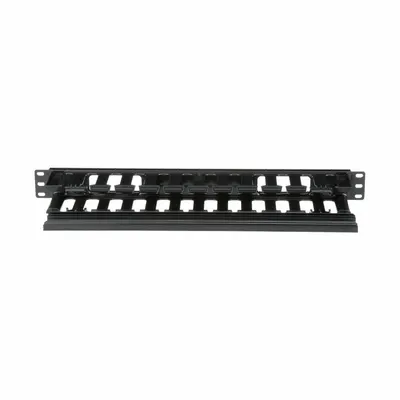 PANDUIT Horizontal Single-Sided Manager: Horizontal, 1 U, Single Side Sides - Horizontal Finger-Style Cable Managers