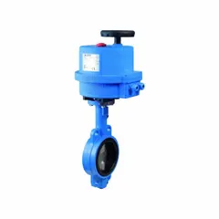 This BONOMI electric butterfly valve features a ductile iron body and stainless steel disc with FKM seals. It operates on 100 to 240V AC with a manual input control signal. Suitable for on/off or modulating control of air and water media in general-service piping systems.