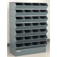 STACKBIN Sectional Stacking Bin Units: 37 in x 15 in x 58 1/2 in, Std, 28 Compartments, Gray (MPN 3-328SSB)
