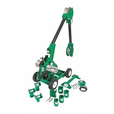 GREENLEE Cable Puller: Floor Mount/Wheeled, 6,500 lbf Max Force, 17 fpm Max Speed - Cable Pullers