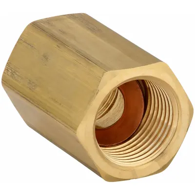 PARKER Flared Fitting Union: 1/2 in OD x 1/2 in OD Fitting Size, Flared - Standard Brass 45-Degree Flare Tube Fittings