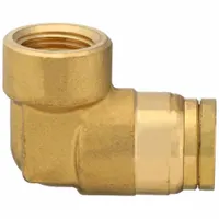 Push-Fit Elbow Fitting: 1/2 in OD x 1/4 in Pipe Fitting Size, Push-to-Connect x FNPT, Brass, Adapter (MPN 170PTCNS-8-4)