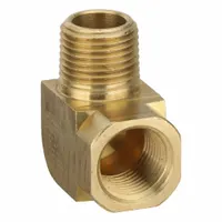 PARKER Metal Pipe Elbow: 90° Elbow, 1/2 in x 1/2 in, Female NPT Threaded x Male NPT Threaded (MPN 2202P-8-8)