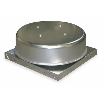 Dayton Gravity Ventilator: 740 cfm @ 0.100 in SP, Aluminum, Silver Finish, Aluminum Plated - Roof Vent Hoods