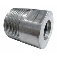 This stainless steel excavation nozzle directs a focused air stream for precision soil removal. It is used in trenching, potholing, and daylighting to expose underground utilities without damage. Overall length is 1 7/8 inches
