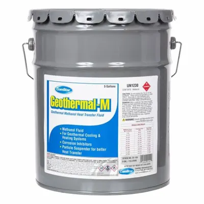 COMSTAR Heat Transfer Fluid: Geothermal-M, Not Food Safe, 100% Concentration, Green - Methanol