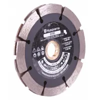 This tuckpointing blade is designed for cutting block, brick, masonry, and mortar. It has a 4-inch blade diameter and a 5/8-inch to 7/8-inch arbor size, compatible with angle grinders. Suitable for both wet and dry cutting applications