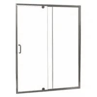 FOREMOST Shower Door and Panel: 36 in Min. Door Wd, 42 in Max. Door Wd, 69 in Overall Ht, Frameless (MPN CVDP4269-CL-BN)