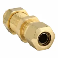 Flared Fitting Union: 3/8 in OD x 3/8 in OD Fitting Size, Compression/Flared, Brass (MPN 62NFBH-6)