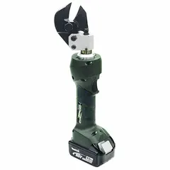 The GREENLEE ES20LXB is a cordless inline scissor-style wire cutter designed for cutting 3/8 in soft steel bolts. It operates on the Makita 18V LXT platform and is supplied as a bare tool (battery and charger not included). Typical applications include cutting rebar, threaded rod, or wire in electrical, construction, and maintenance tasks.