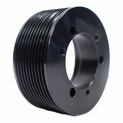Dayton PolyV: 10J800SH, 10 Groove, 8 in OD, Bushed Bore, SH, Quick Detachable - Bushed-Bore Cast-Iron V-Belt Pulleys