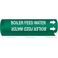 Pipe Marker: Boiler Feed Water, Green, White, Fits 1/2 to 1 3/8 in Pipe O.D., 1 Pipe Markers (MPN 5801-O)