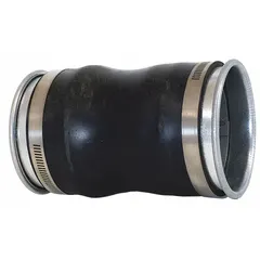 Steel vibration isolator designed for 10-inch duct diameter. Reduces mechanical vibration and noise transmission in ductwork systems. Inlet diameter 10 inches, overall length 6 1/2 inches. Suitable for HVAC and industrial air-handling equipment.