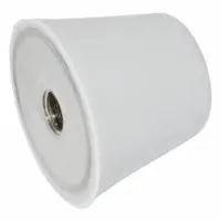 JW WINCO Vibration-Isolating Mount: Flat Conical, Silicone, Female x Non-Threaded Style (MPN 256-38-5/16X18-55-GR)