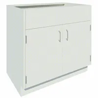 Sink Base Cabinet: 35 1/8 in Overall Ht, 22 in Overall Dp, 4 ft Overall Wd, Steel, 0 Drawers (MPN GRJTP181-48-2)