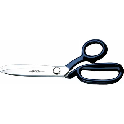 KLEIN TOOLS Industrial Shears: Right-Hand, 12 1/2 in Overall Lg, Straight, Steel, Fine - Offset Plastic-Handle Scissors