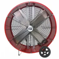 MAXX AIR Cooling Fan: 36 in Blade Dia, 120V AC, Mobile, 1/2 hp, Direct Drive, Steel (MPN BF36DD RED)