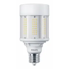 LED corncob lamp with Mogul Screw (EX39) base, 115 W, 4000K color temperature, operates on 120 to 277V AC. Shatter-resistant construction. Suitable for replacing HID lamps in high-bay, warehouse, and industrial fixtures.