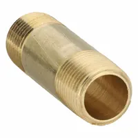 Pipe Nipple: Brass, 3/8 in Nominal Pipe Size, 2 in Overall Lg, 1,000 psi (MPN 215PNL-6-20)